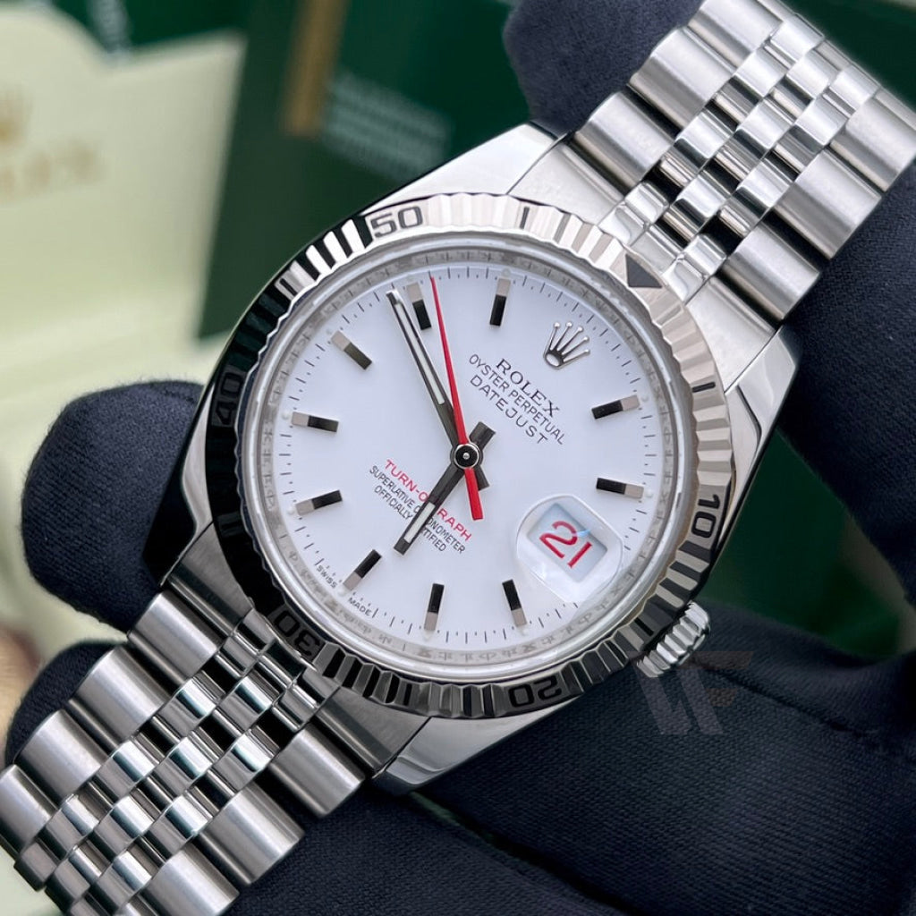 Rolex Datejust 116264 Turn O Graph Bianco Super Jubilee