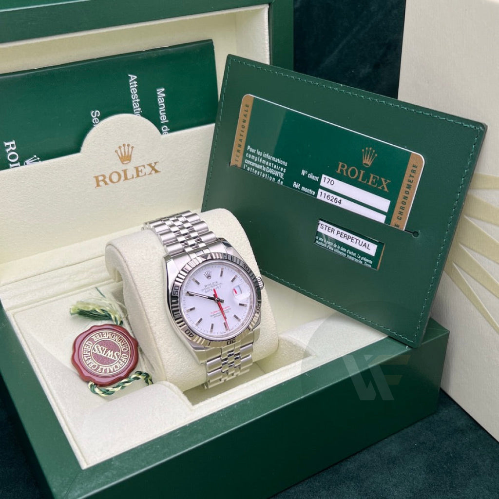 Rolex Datejust 116264 Turn O Graph Bianco Super Jubilee