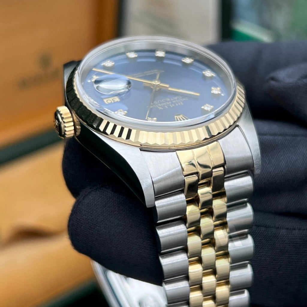 Rolex Datejust 16233 Jubilee Blu Diamanti