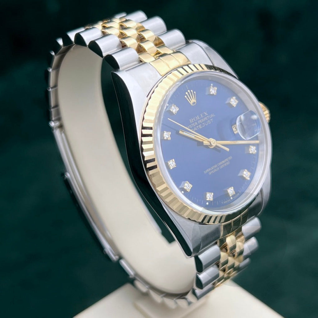 Rolex Datejust 16233 Jubilee Blu Diamanti