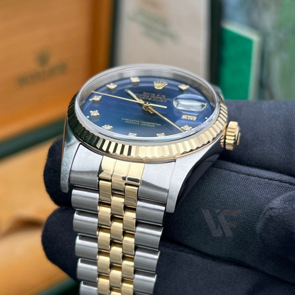 Rolex Datejust 16233 Jubilee Blu Diamanti