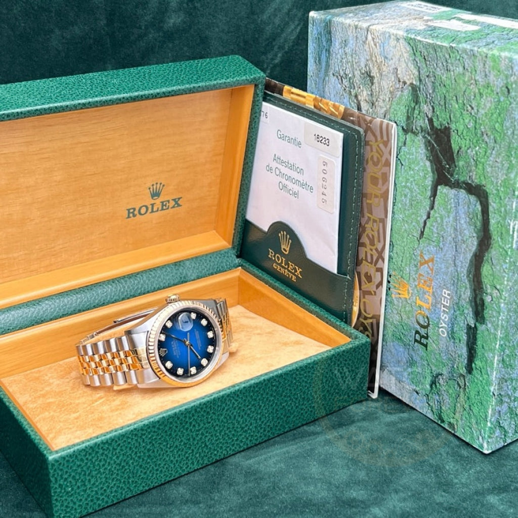 Rolex Datejust 16233 Jubilee Blu Diamanti Vignette