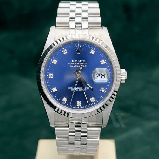 Rolex Datejust 16234 Jubilee Blu Diamanti