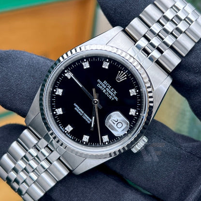 Rolex Datejust 16234 Jubilee Nero Diamanti