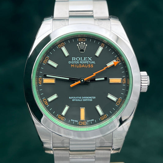 Rolex Milgauss 116400Gv Vetro Verde Nos Pellicolato