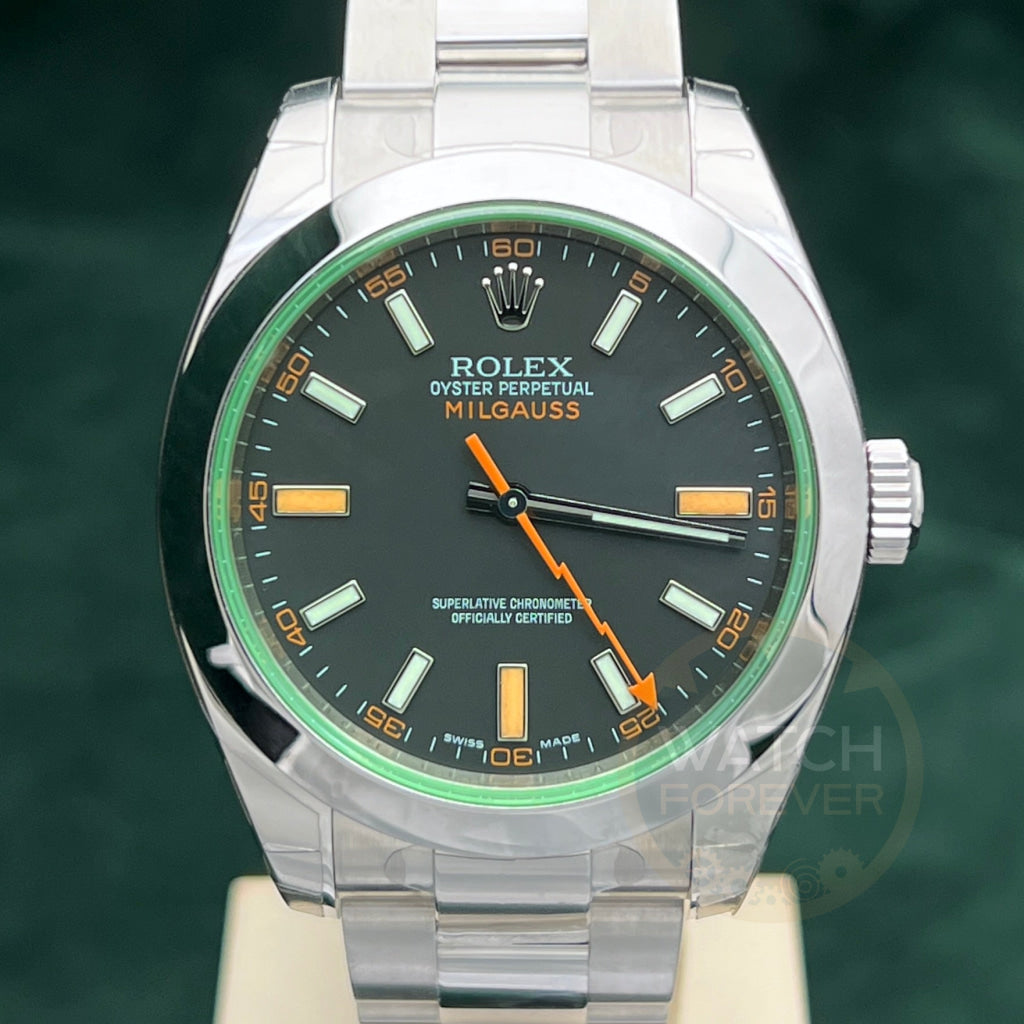 Rolex Milgauss 116400Gv Vetro Verde Nos Pellicolato